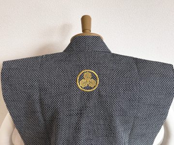 裏地付羽織への刺繍