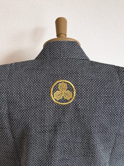 裏地付羽織への刺繍