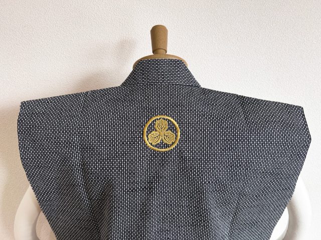裏地付羽織への刺繍