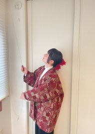 【身長154cm】2028 和紡ぎ女性綿入袢天 No.2 古典柄