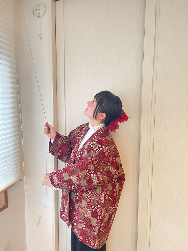2028 和紡ぎ女性綿入袢天 No.2 古典柄