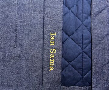 袢天の右衿裾の刺繍