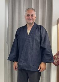【身長185cm】5110 カイハラデニム・ピマ綿ジャケット No.1 濃紺  LL