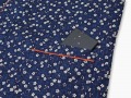 女性総柄作務衣　絣桜（かすりざくら）紺ポケット部分
