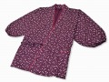 女性総柄作務衣　絣桜（かすりさくら）紫（パープル）上着２