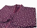 女性総柄作務衣　絣桜（かすりさくら）紫（パープル）上着３