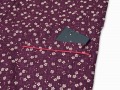 女性総柄作務衣　絣桜（かすりさくら）紫（パープル）ポケット部分