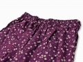 女性総柄作務衣　絣桜（かすりさくら）紫（パープル）ズボンウエスト