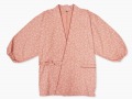 女性総柄作務衣　桜（さくら）ピンク上着１