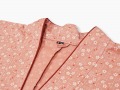 女性総柄作務衣　桜（さくら）ピンク衿部分