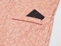 女性総柄作務衣　桜（さくら）ピンクポケット部分