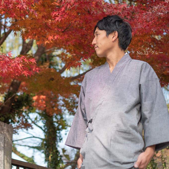 秋冬のおすすめ日本製大柄ドビー作務衣