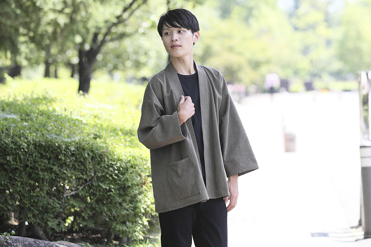 刺子織ジャケット No.4 茶 ｜ 作務衣・甚平通販 和粋庵