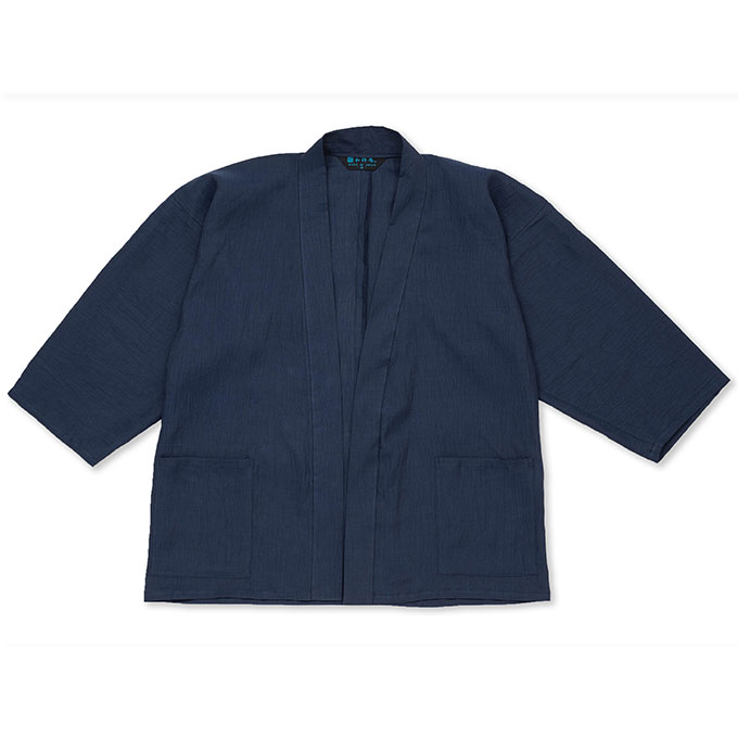 近江ちぢみ本麻ジャケット No.1 濃紺 ｜ 作務衣・甚平通販 和粋庵