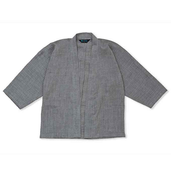 近江ちぢみ本麻ジャケット No.1 濃紺 ｜ 作務衣・甚平通販 和粋庵