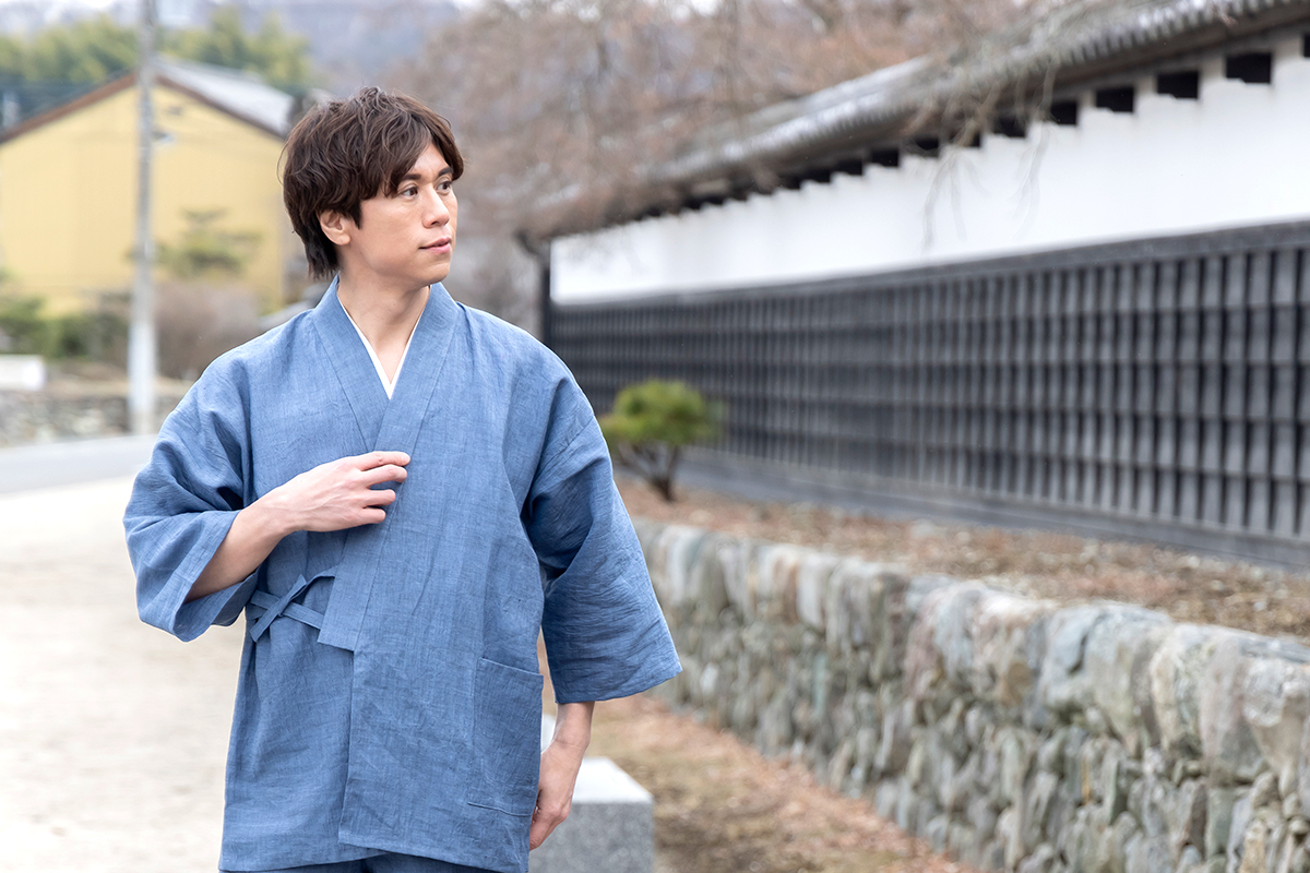近江縮　チェック　本麻 近江ちぢみ 本麻ケット【極涼～ごくりょう～】 お腹掛けに最適