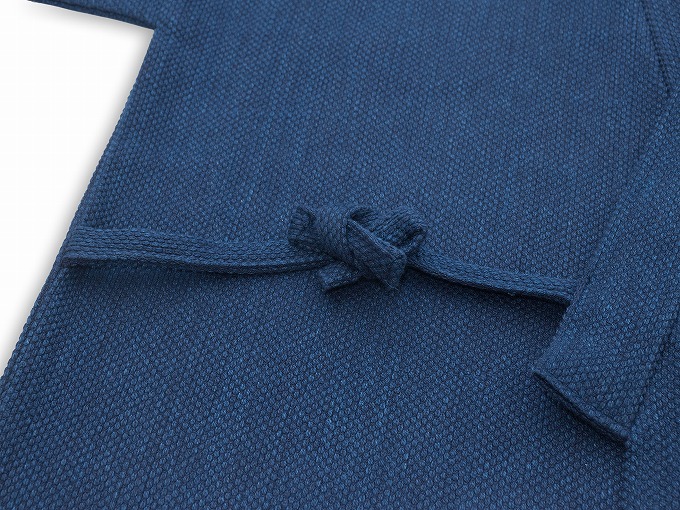  本藍染刺子織作務衣　　