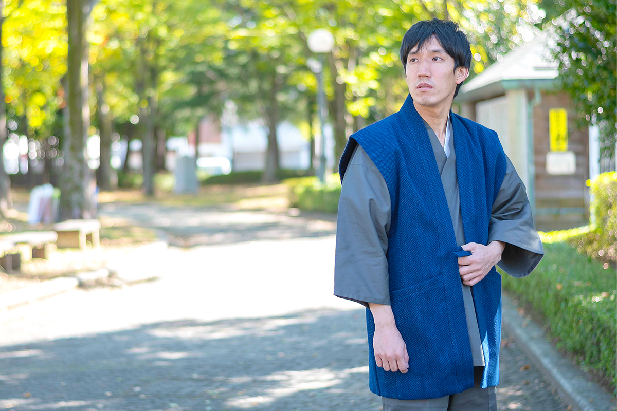 本藍染 羽織衣・【居相 iai】 居相 iai 本藍染 羽織 衣