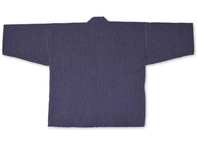 刺子織作務衣式綿入袢天　上着ウラ