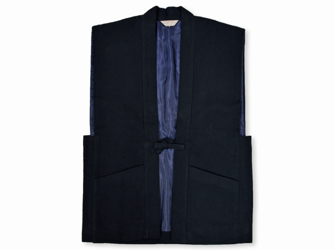 太刺子作務衣用羽織　黒（ブラック）