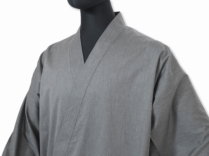 袖・裾ゴム式バーバリー織作務衣　日本製