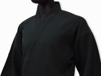 日本製綿ポリ綾織作務衣黒