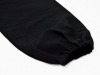 綿楊柳・ゴム袖作務衣　黒（ブラック）上着袖
