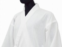 日本製綿ポリ綾織作務衣白