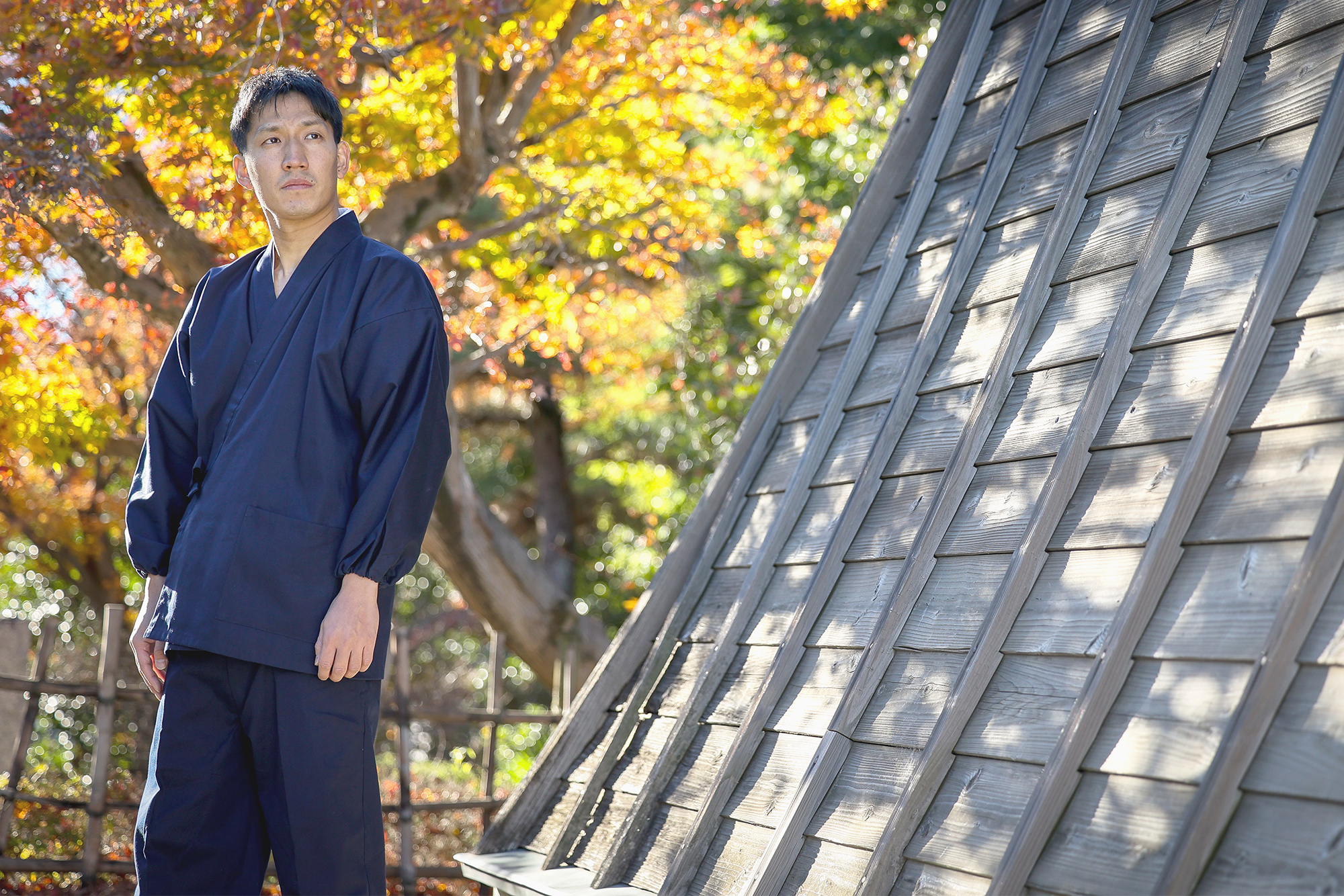 袖・裾ゴム式・ななこ織作務衣（M・L） 5055 伊田繊維 作務衣 日本製 ななこ織り作務衣 袖・裾ゴム式 M⁄L⁄LL⁄3L