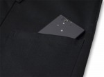 作務衣用羽織（綾織）黒-ブラック　ポケット部分