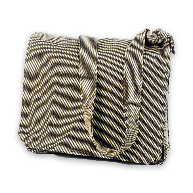 刺子織頭陀袋 No.3 茶＜日本製＞ | 作務衣・甚平通販 和粋庵