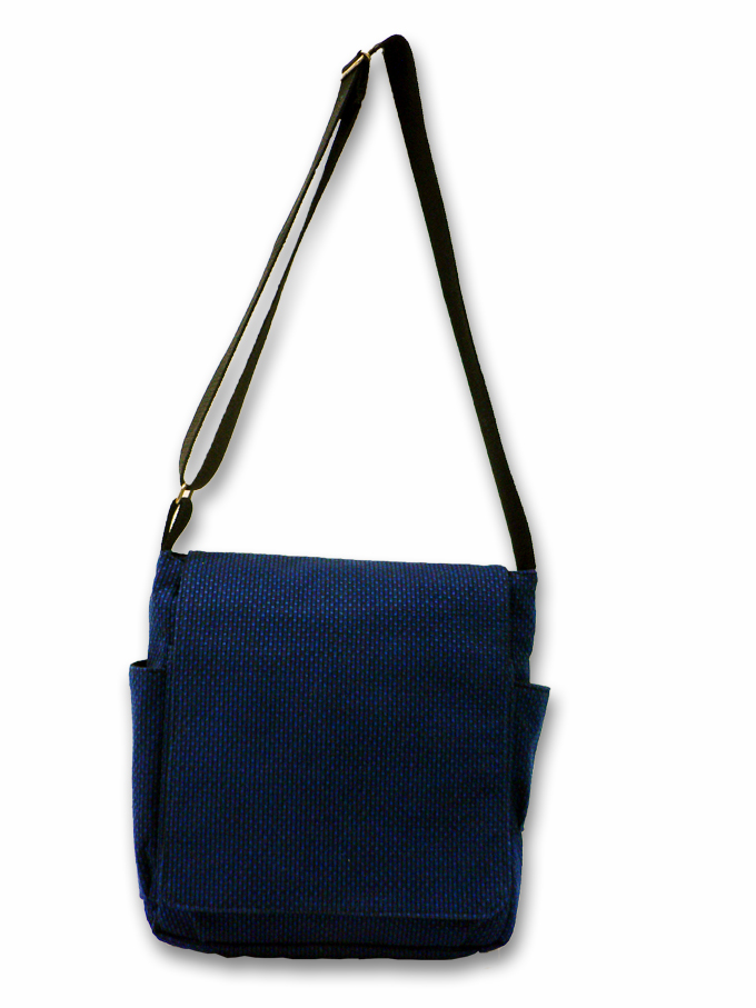 刺子織ショルダーバッグ No.1 濃紺 【和粋庵】 | 作務衣・甚平通販 和粋庵