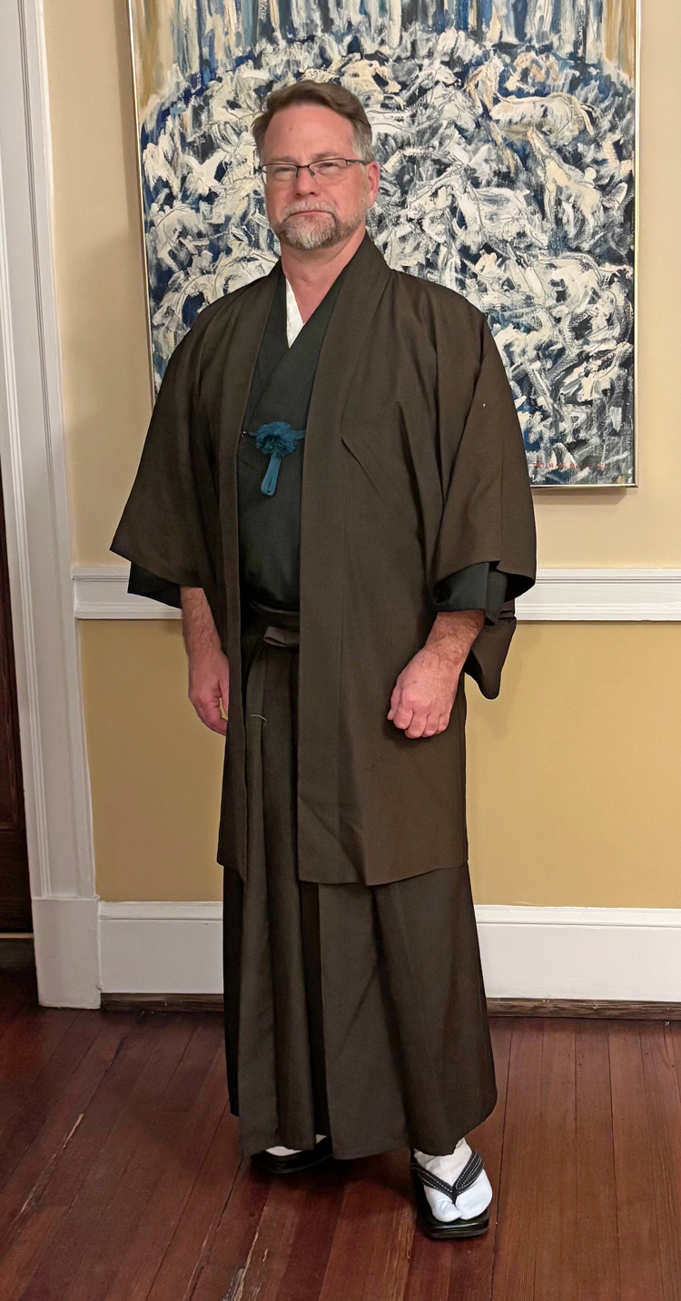 8060 刺子鼻緒下駄 No.2 黒 LL