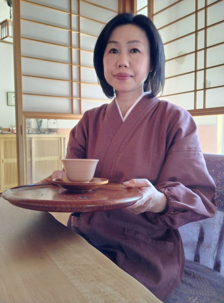 6020 絣紬水屋着  No.14 あずき F