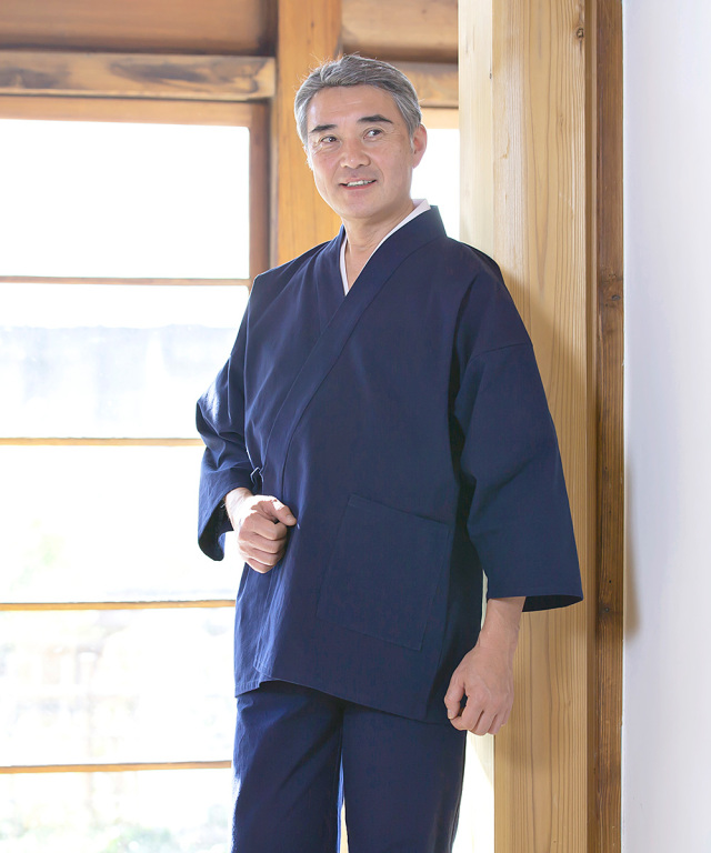 遠州本藍染作務衣