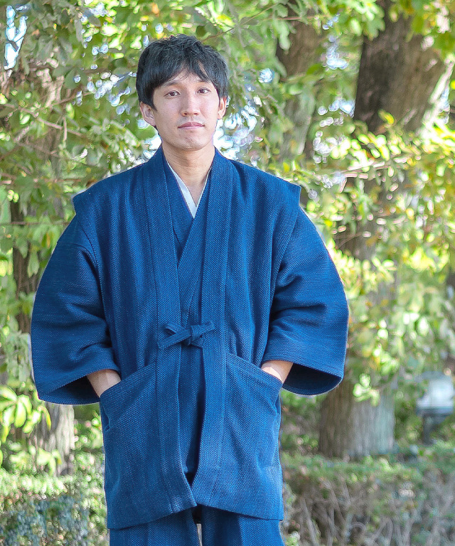 本藍染太刺子羽織 | 作務衣・甚平通販 和粋庵