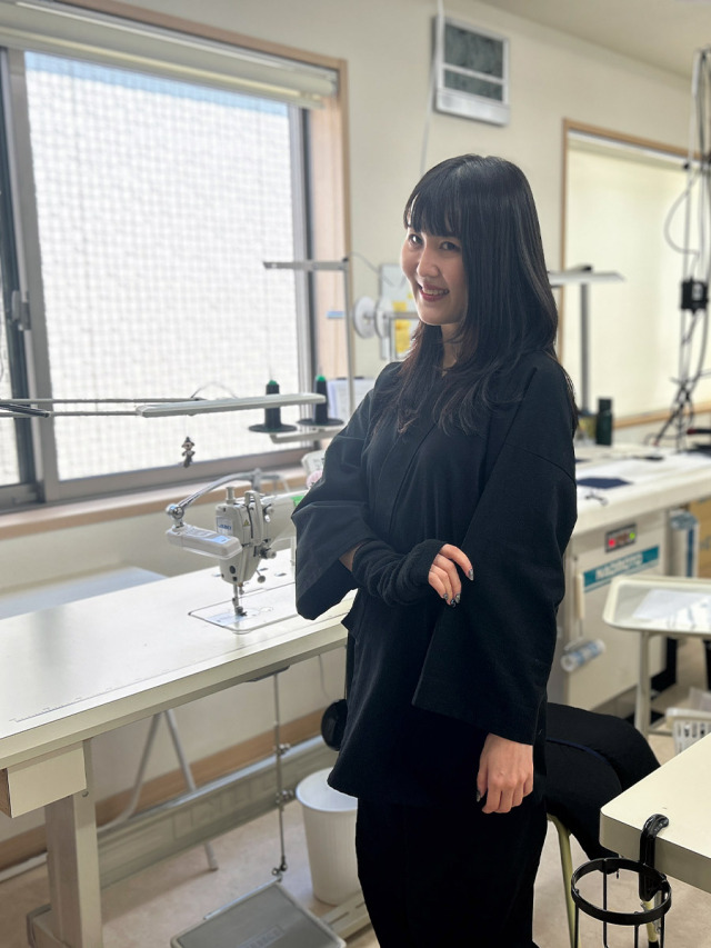 5055 ななこ織作務衣 No.2黒
