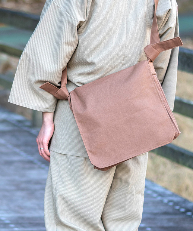 本柿渋染頭陀袋