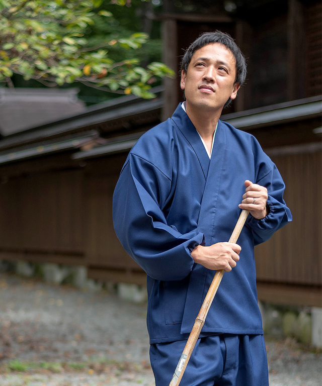 裏綿二重織ストレッチ作務衣