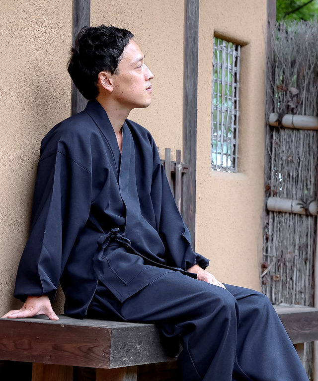 シャンブレー裏地付作務衣［聖］