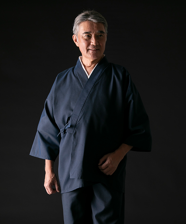 桐生織 正絹作務衣