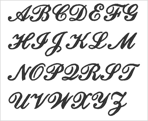 ❶左胸 10cm角内 serif体 1.0cm/文字