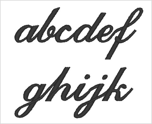 ❹背中上部 10cm角内 筆記体 3.0cm/文字