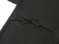  綿紬作務衣　No.3 黒　日本製 上着紐