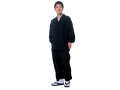 袖・裾ゴム式撥水高機能作務衣　日本製 着用写真