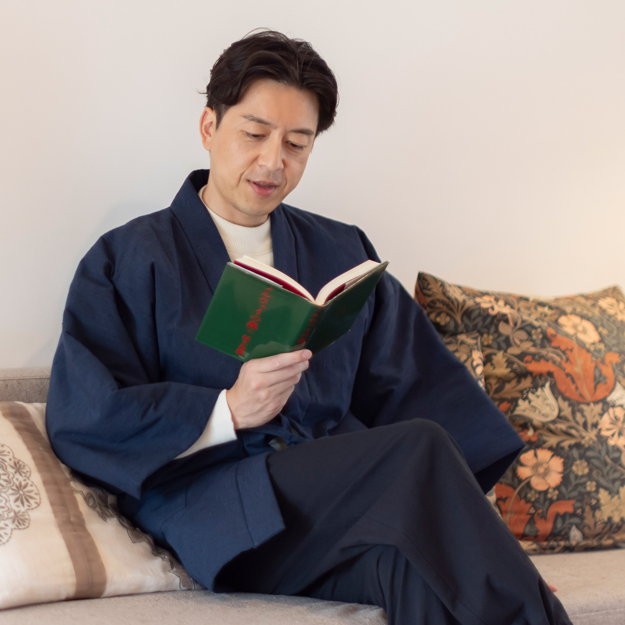 家でのくつろぎの袢天